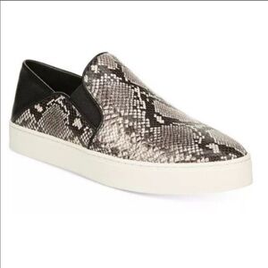 VINCE Garvey snake print slip on platform sneakers 7.5 NEW
